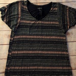 aglow Circle Stripe Tunic Top